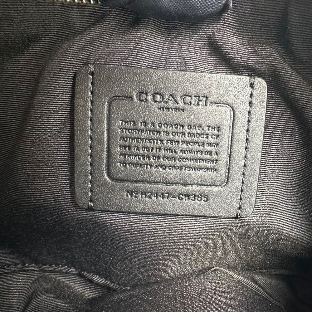 Coach Men's Wyatt Crossbody Bag Signature Canvas In Charcoal/Black CW365 NWT - Picture 9 of 10